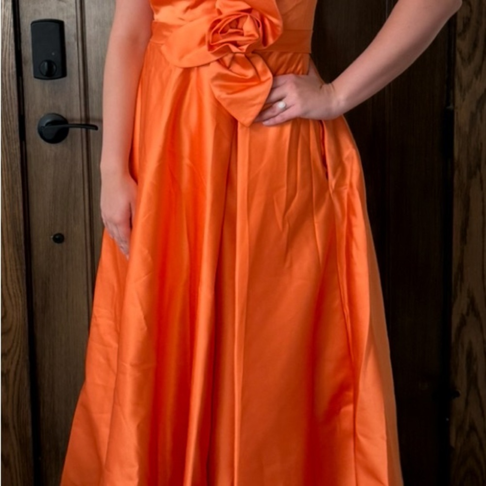 Elegant Orange Maxi Dress